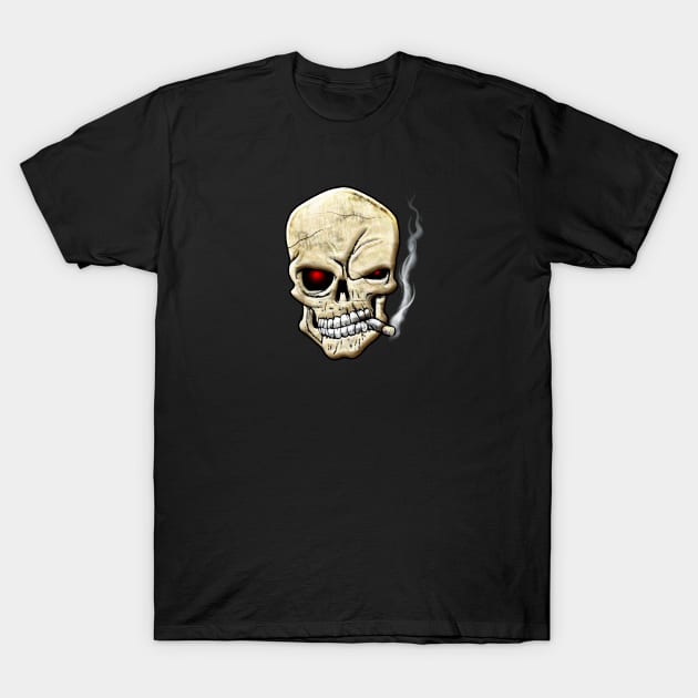 Smokin' Skull T-Shirt by the Mad Artist